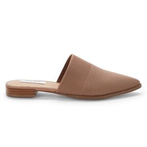 NWOT STEVEN by Steve Madden Viena Valdez Fabric Mesh Mules In Tan Size 9 Minimal